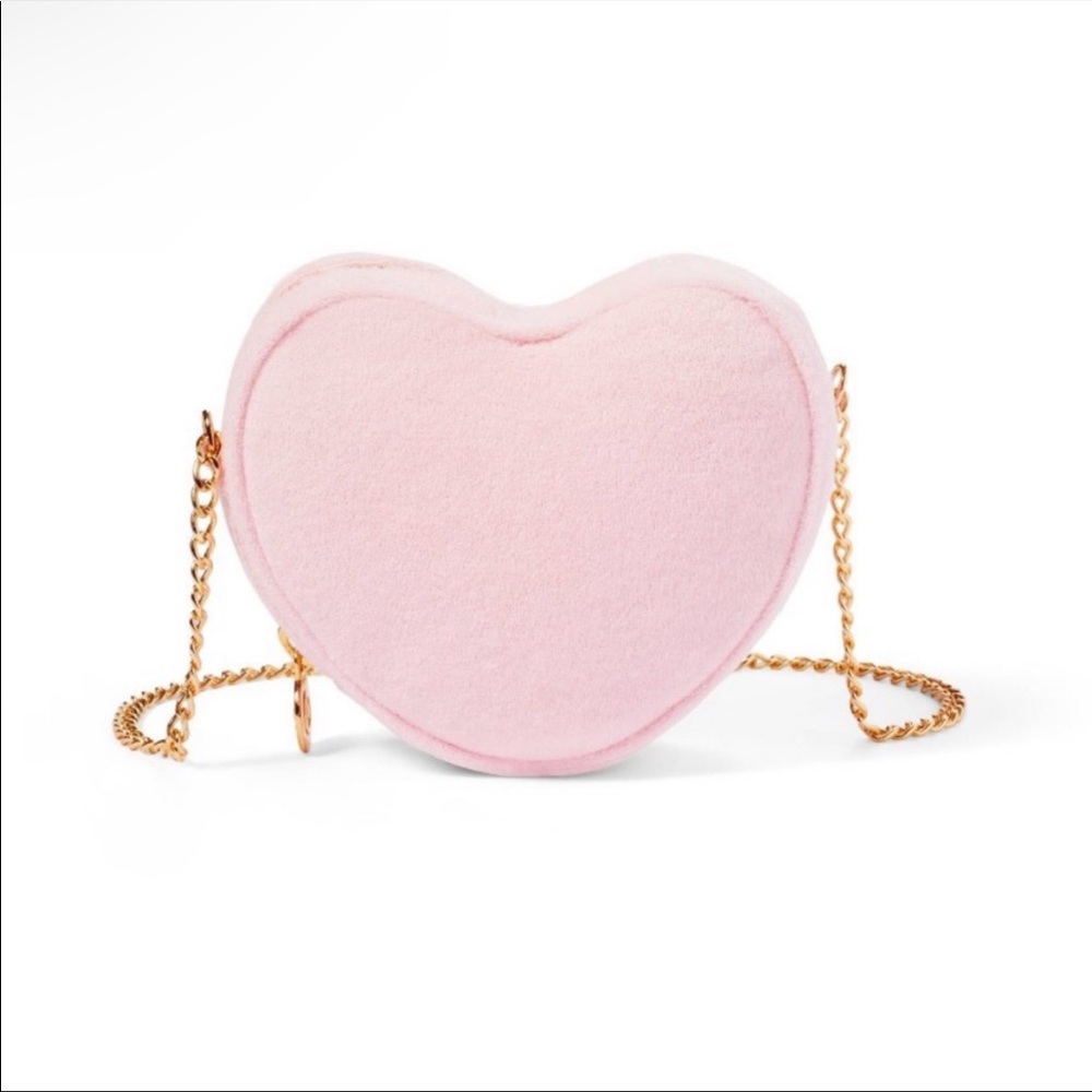 NWT Blush pink Stoney Clover Lane x Target terry cloth heart crossbody bag!